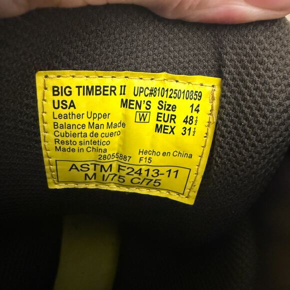 Herman Survivors Big Timber II Steel Toe Work Boots Men’s 14 Wide Wheat Leather main image 5